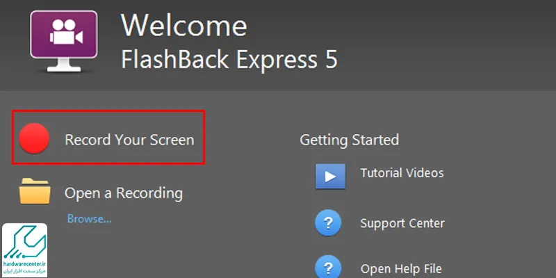 فیلمبرداری از دسکتاپ در ویندوز 10 با FlashBack Express