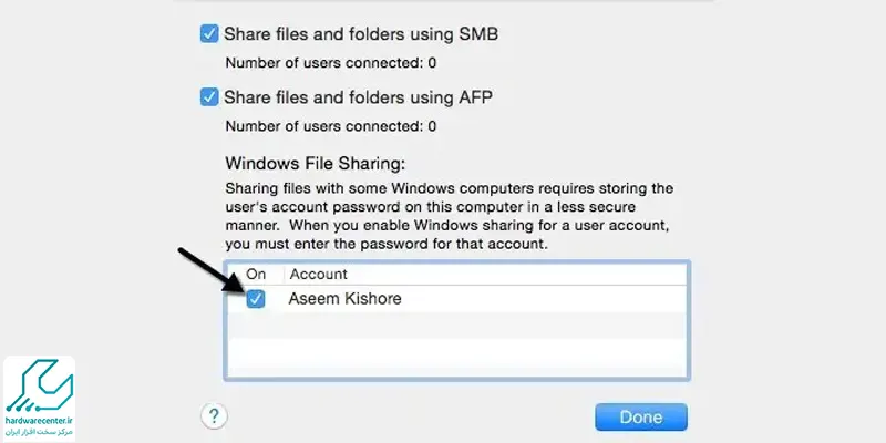 انتقال فایل از mac به pc
